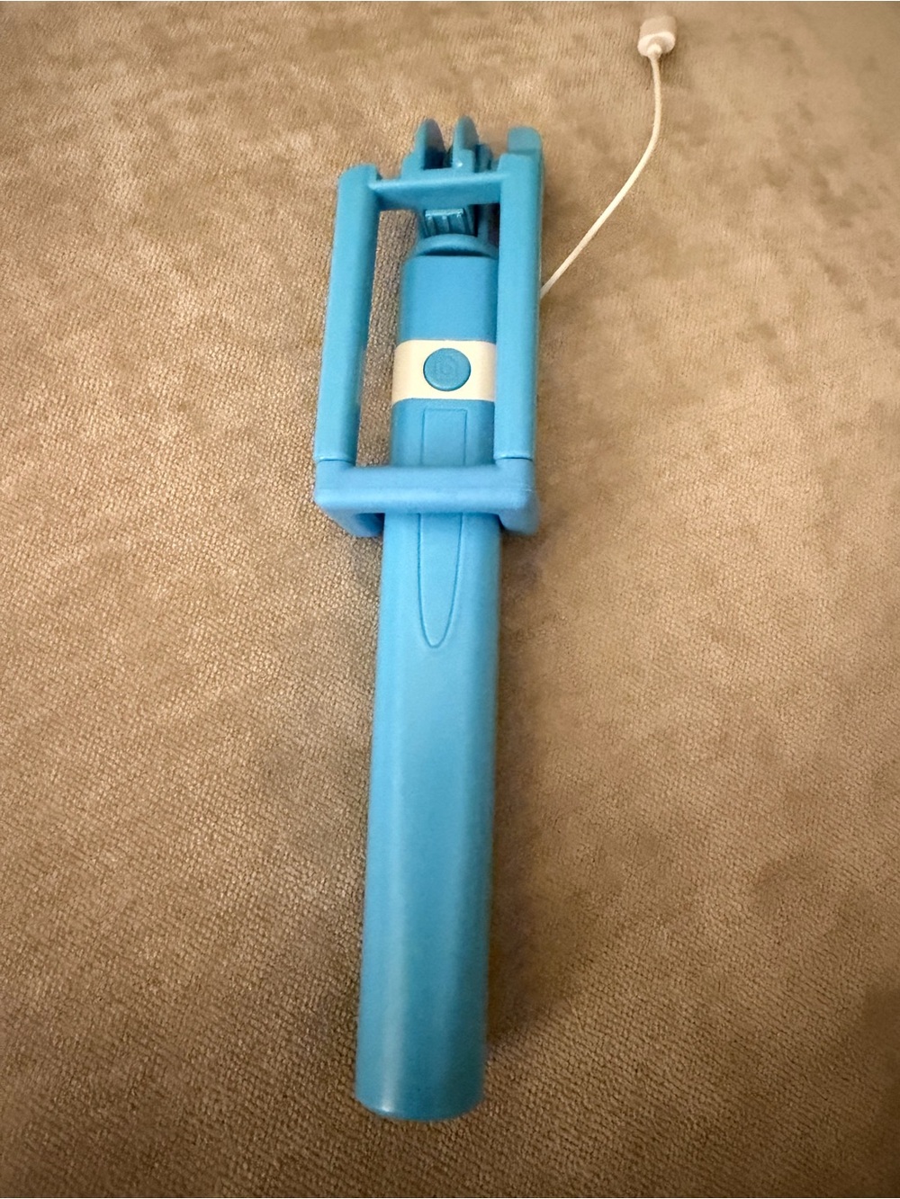 iPhone Blue Compact Selfie Stick with Wired Shutter